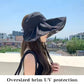 Wide Brim Sun Visor Foldable Picnic Hat Beach UV Protection Scallop Cap For Outdoor