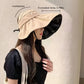 Wide Brim Sun Visor Foldable Picnic Hat Beach UV Protection Scallop Cap For Outdoor