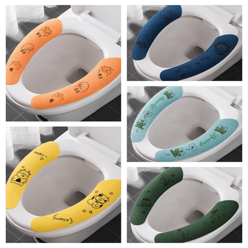 4pcs Sticky Toilet Seat Cushion