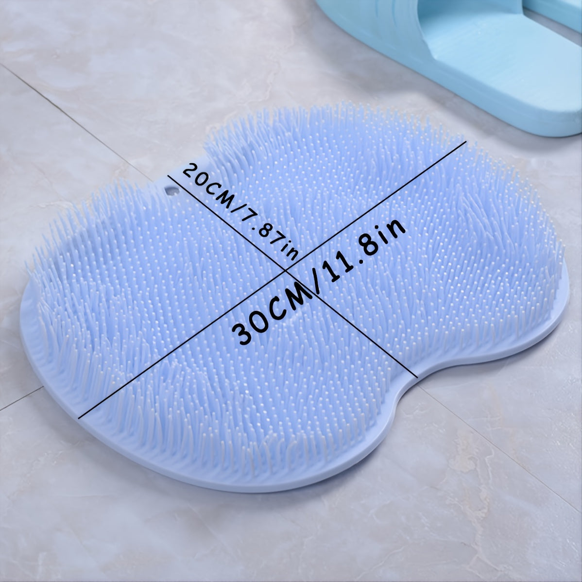 1pc 11.8in Back Exfoliating Wash Pad, Bath Wash Pad, Bathroom Back Scrubber