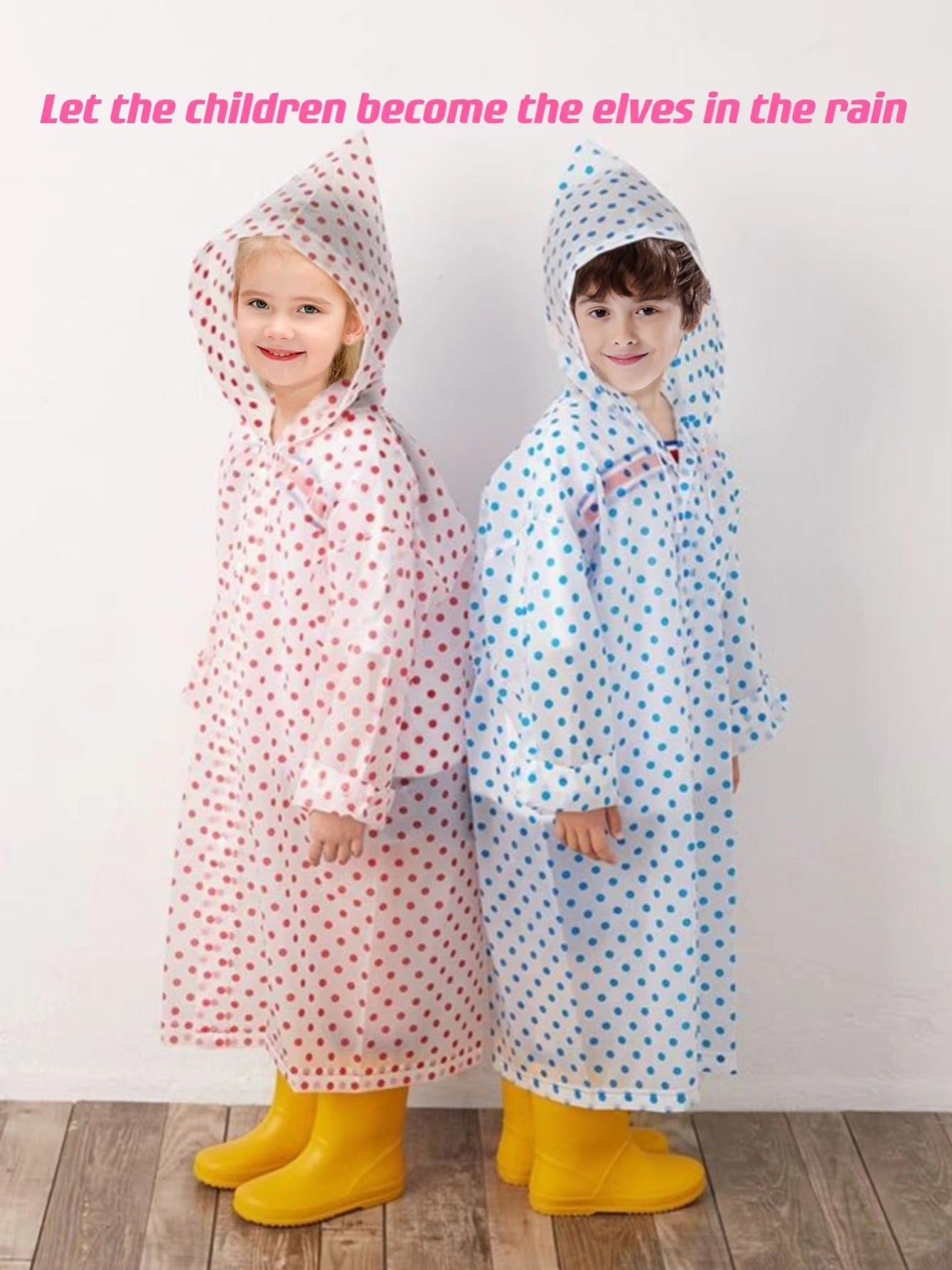 Children's Polka Dot Portable Raincoat