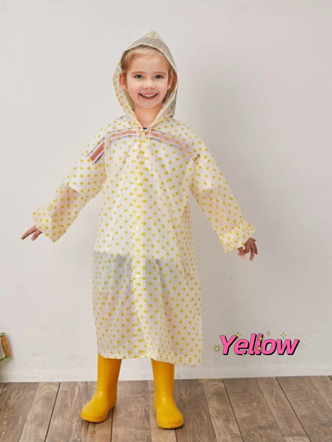 Children's Polka Dot Portable Raincoat