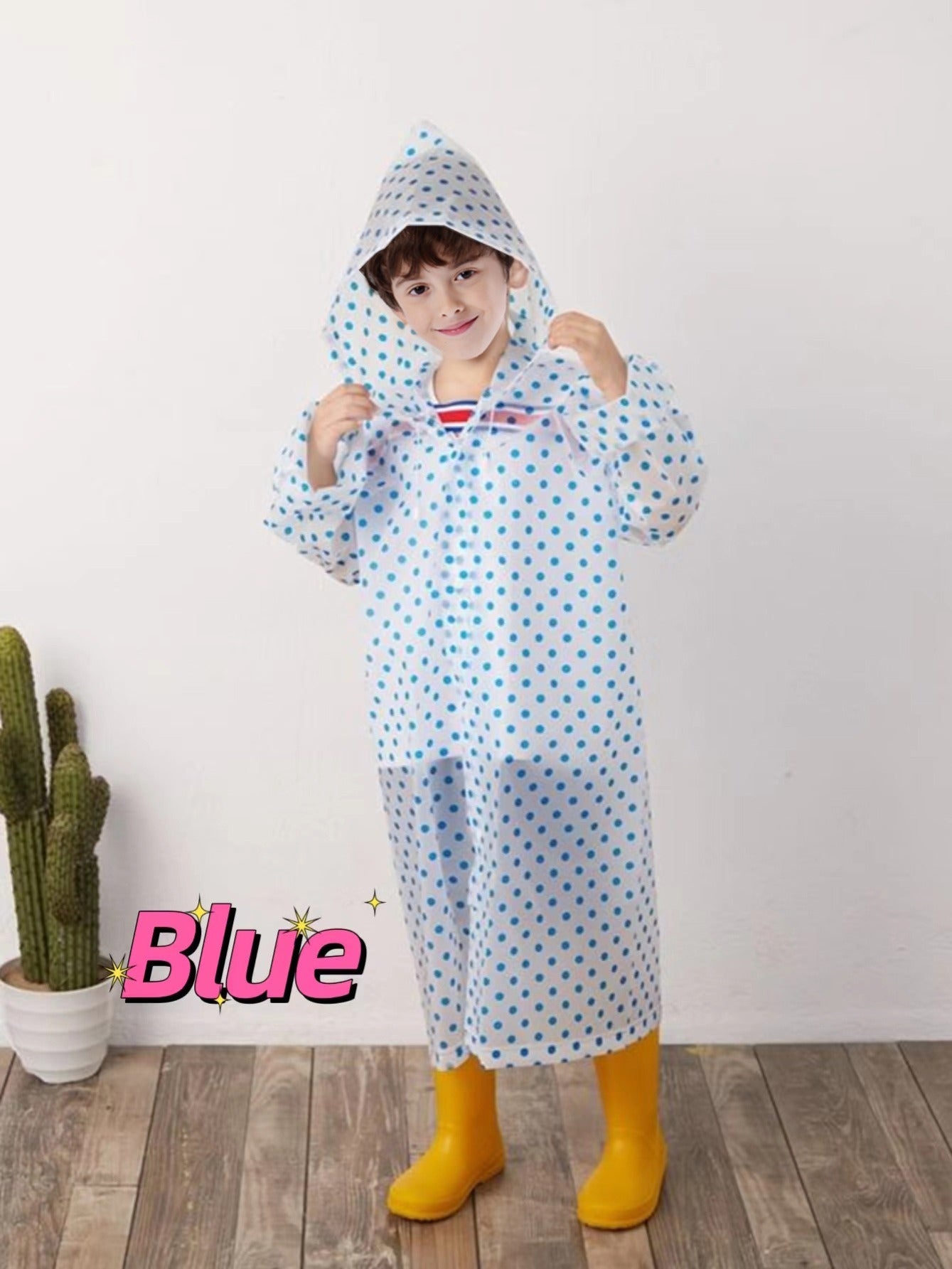 Children's Polka Dot Portable Raincoat