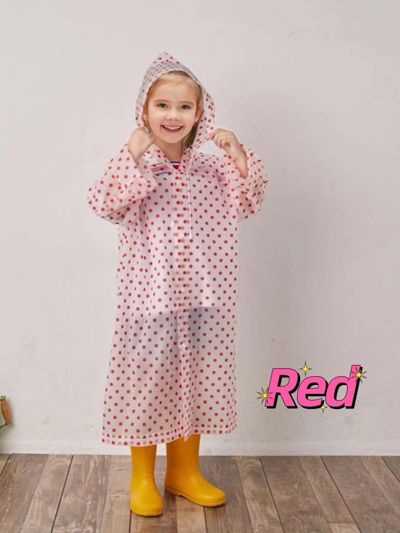 Children's Polka Dot Portable Raincoat