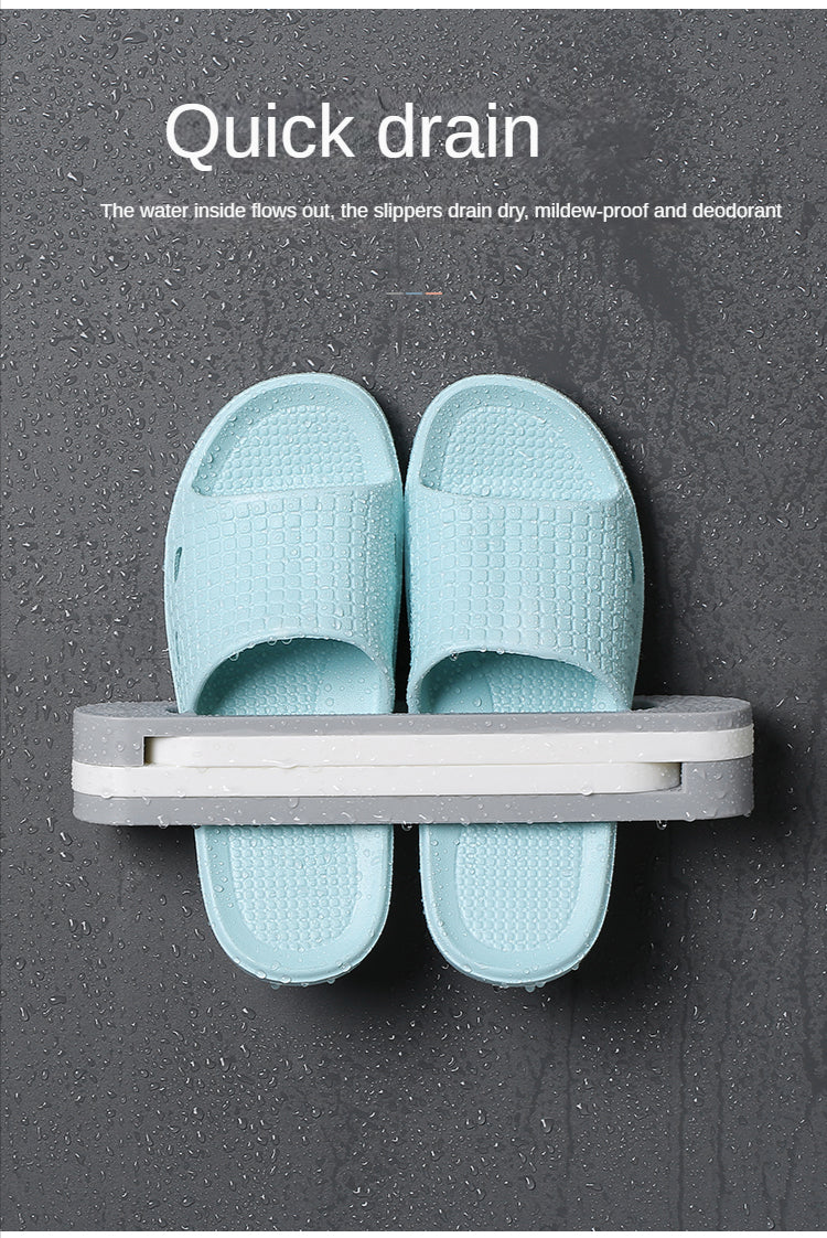 Perforation-free wall-mounted shoe rest shelf