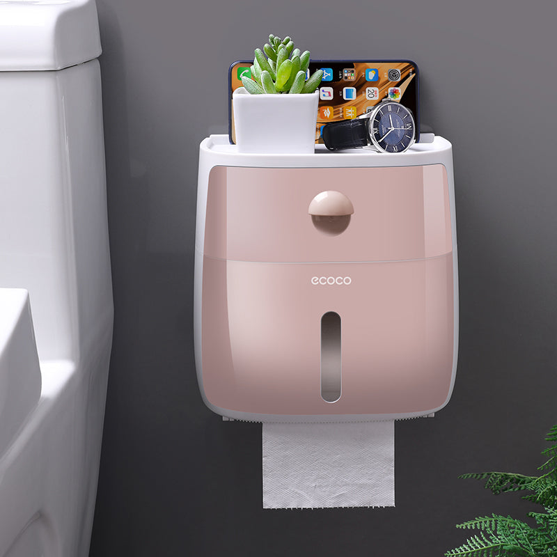 Wall-mounted waterproof toilet paper needs no punching