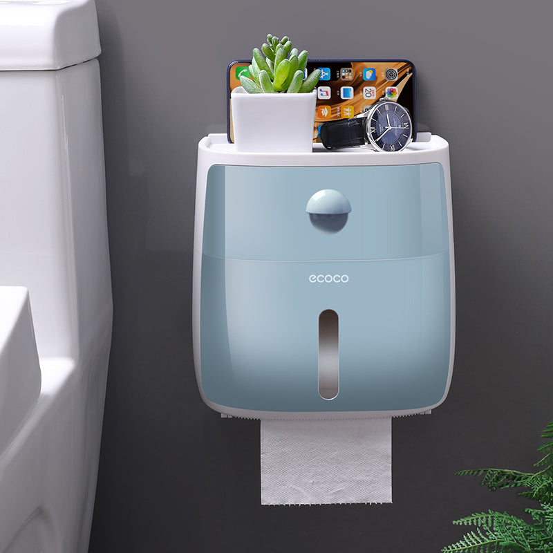 Wall-mounted waterproof toilet paper needs no punching