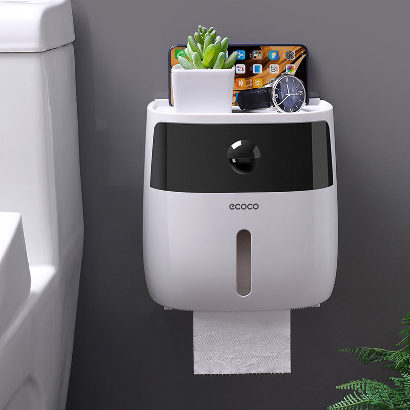 Wall-mounted waterproof toilet paper needs no punching