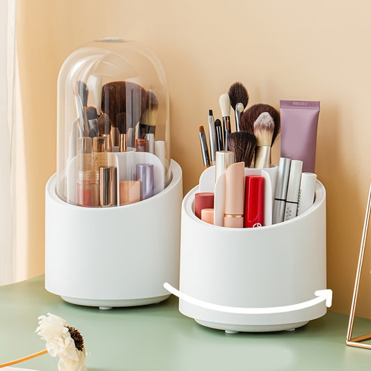 1pc Rotating Makeup Brush Bucket, Portable Brush Storage Box