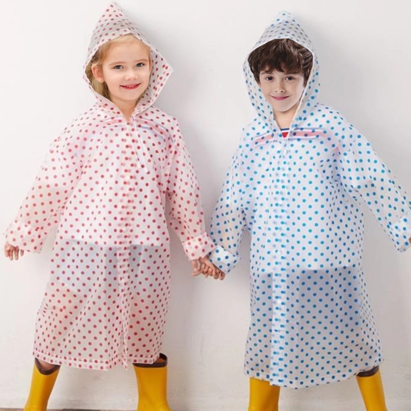 Children's Polka Dot Portable Raincoat