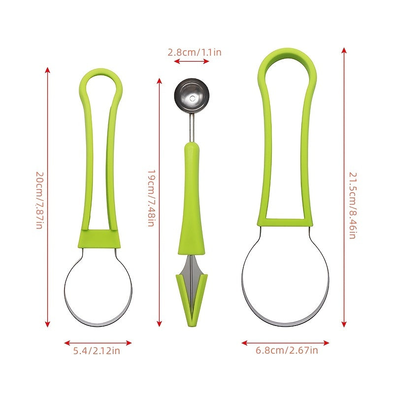 Professional 4 In 1 Stainless Steel Watermelon Scoop