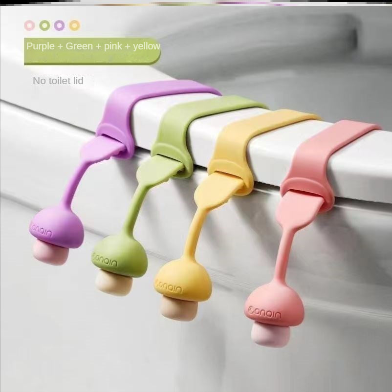 Cute silicone mushroom toilet cover