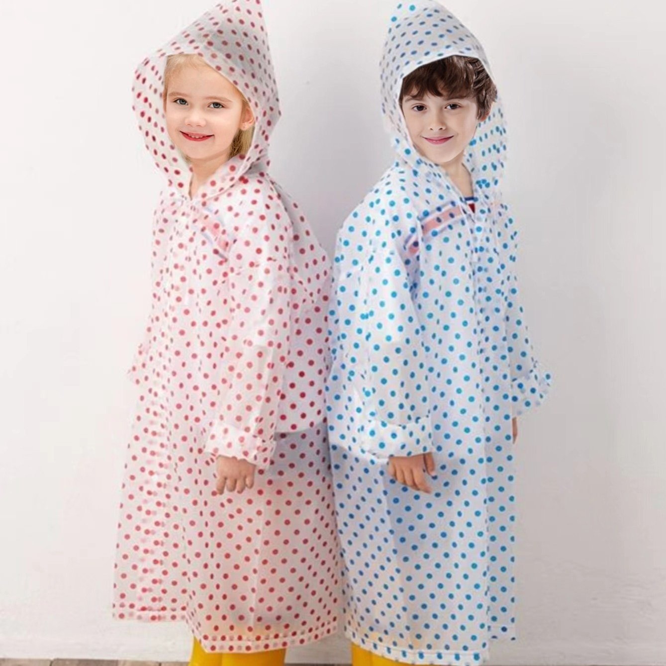 Children's Polka Dot Portable Raincoat